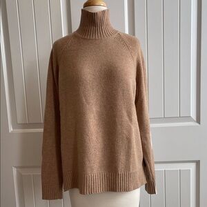 Ann Taylor Camel Cowl Neck Sweater